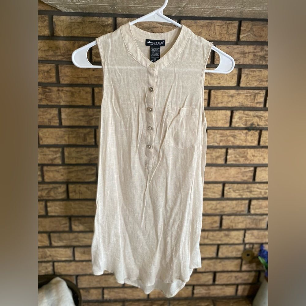 About a girl linen like‎ tank top